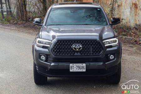 The front of 2023 Toyota Tacoma Limited Nightshade
